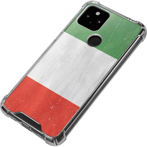 Italy Flag Distressed Google Pixel 5 Clear Case